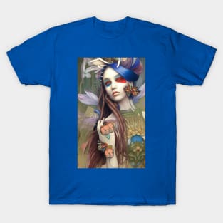 Classic bewitching Ziola girl with blue hair Beautiful Women T-Shirt